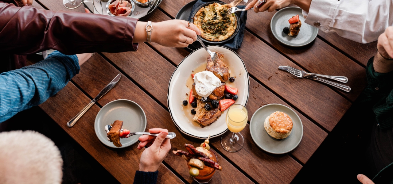 The Junto Food Menu on the Table