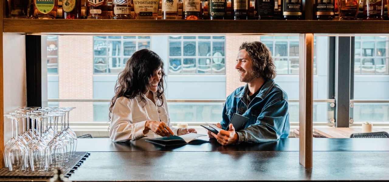 Couple at the Wine Bar