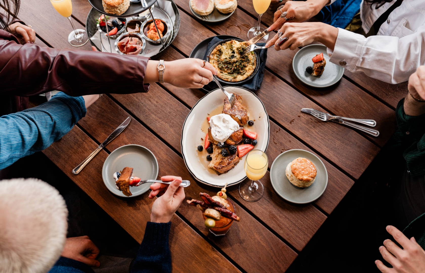 The Junto Food Menu on the Table