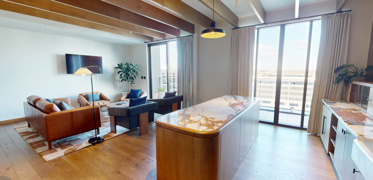 west loft kitchen and lounge