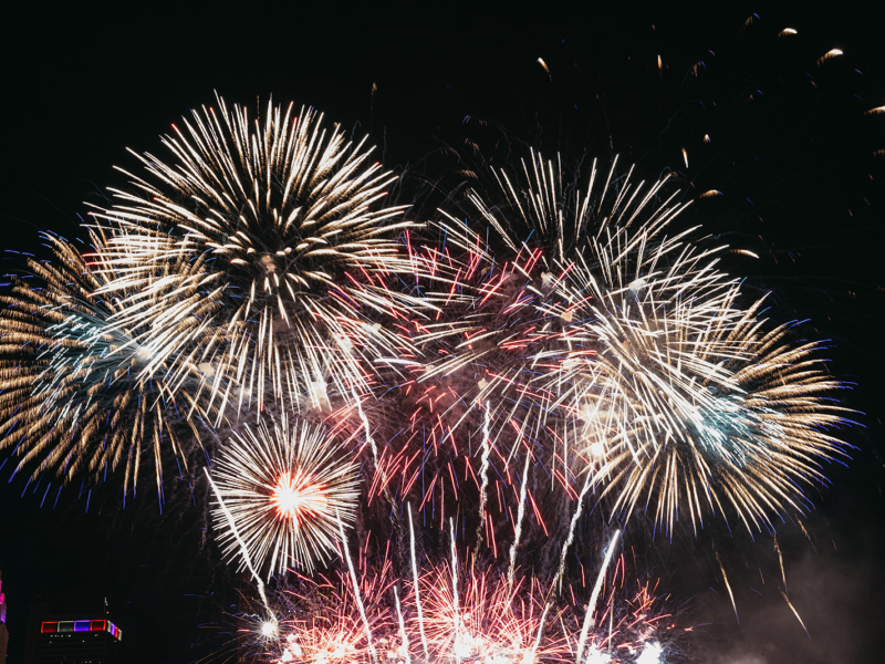fireworks in the sky
