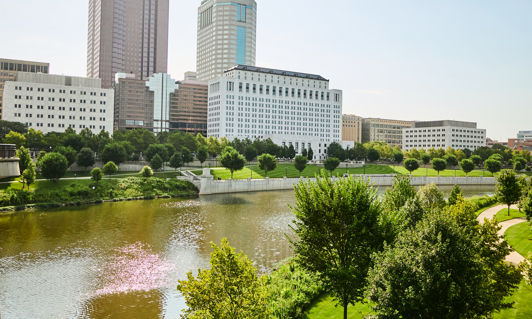 View of river and buildings