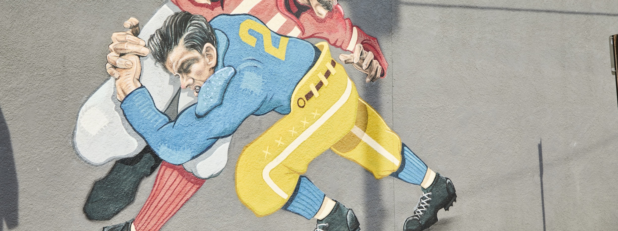 football mural in downtown Columbus