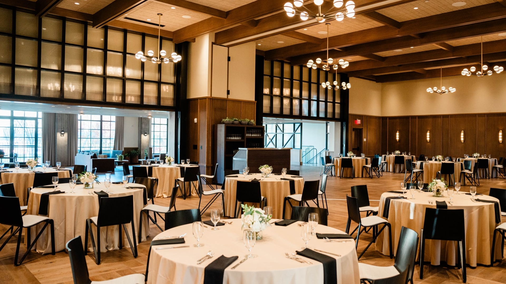 Ballroom setup for an event