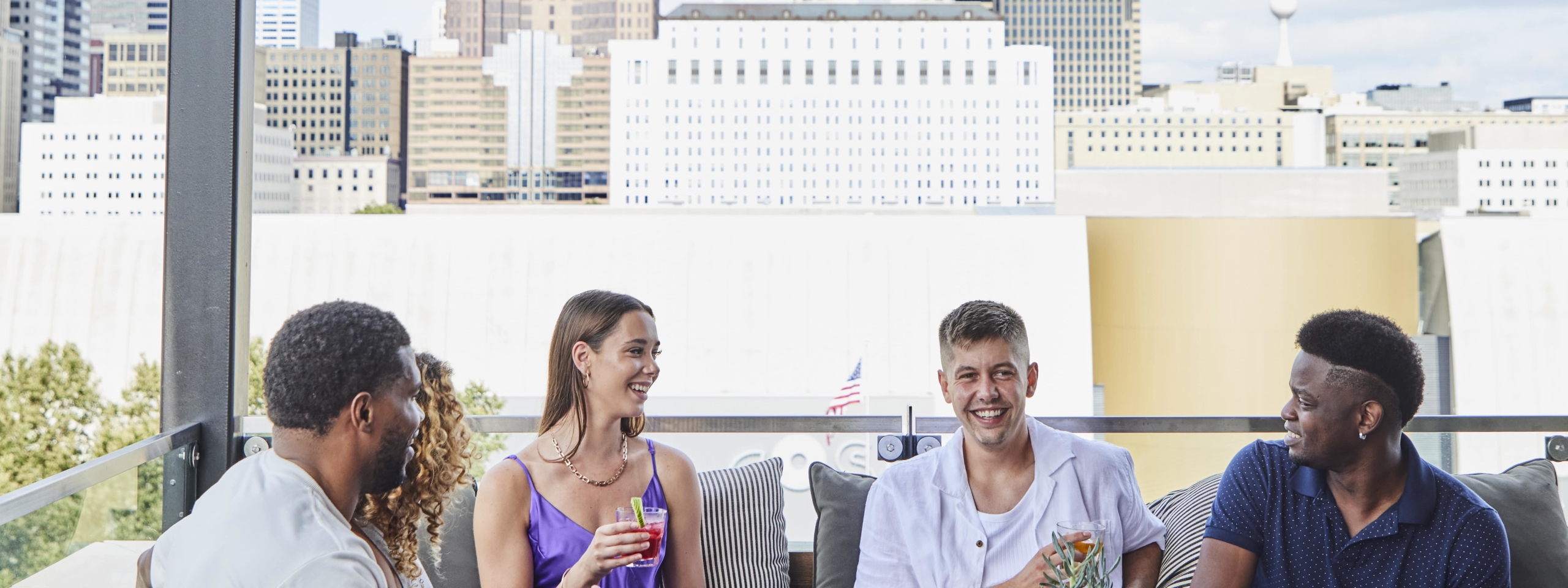 guests at a rooftop