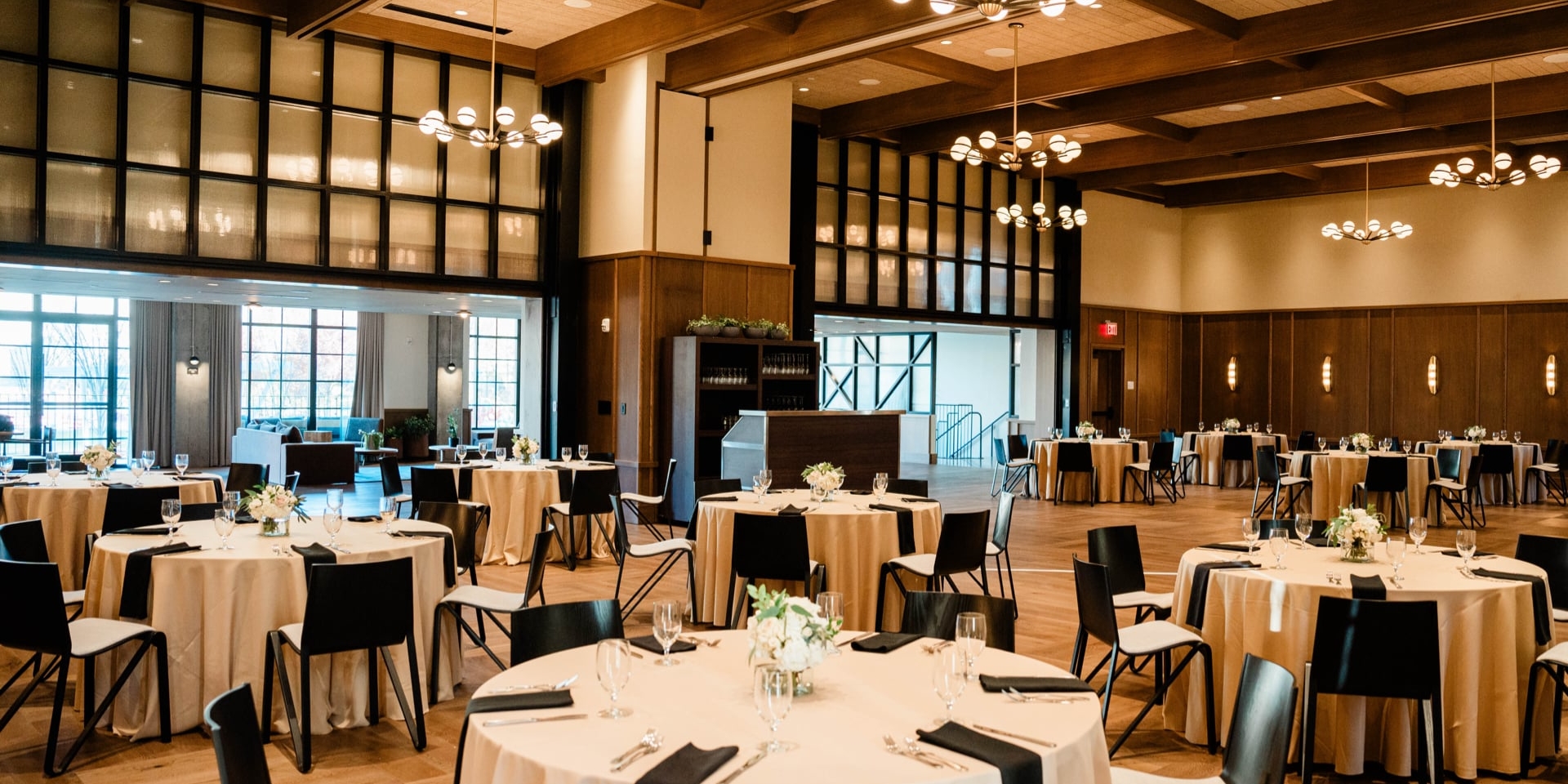 Ballroom setup for an event