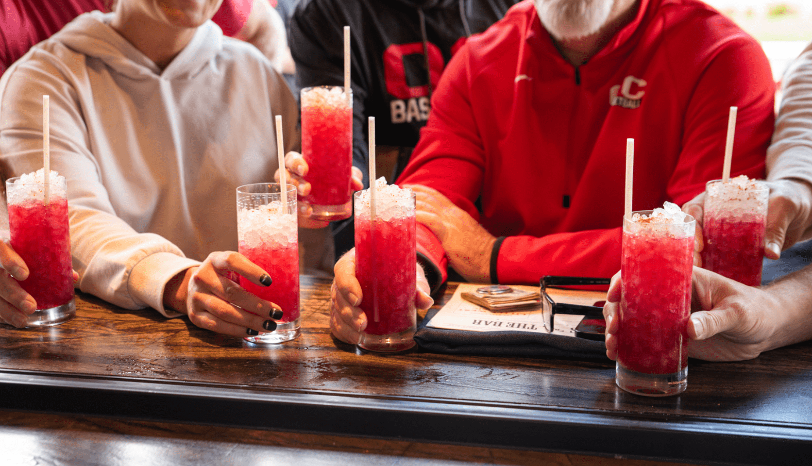 OSU fans with cocktails at Little West Tavern
