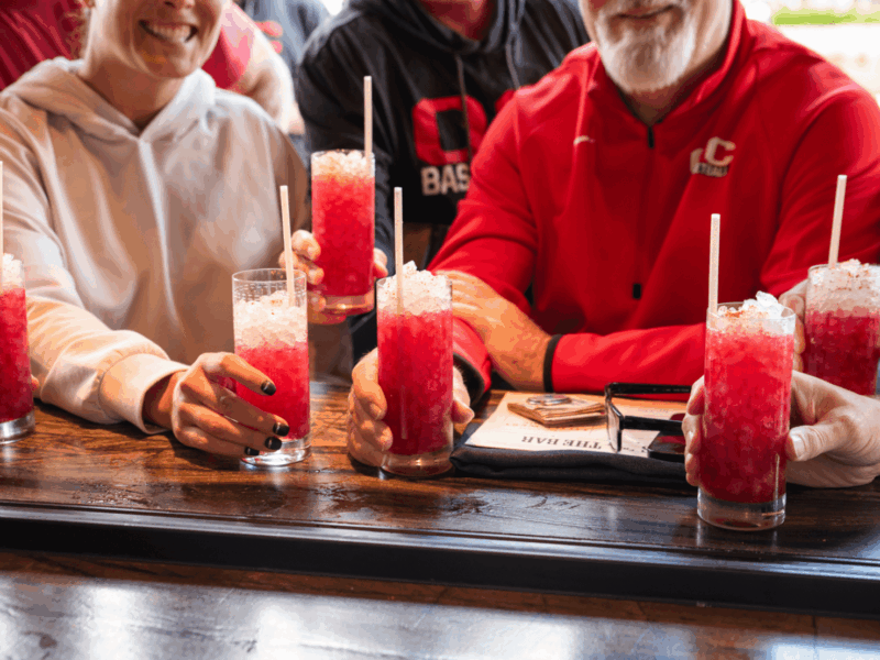 OSU fans with cocktails at Little West Tavern