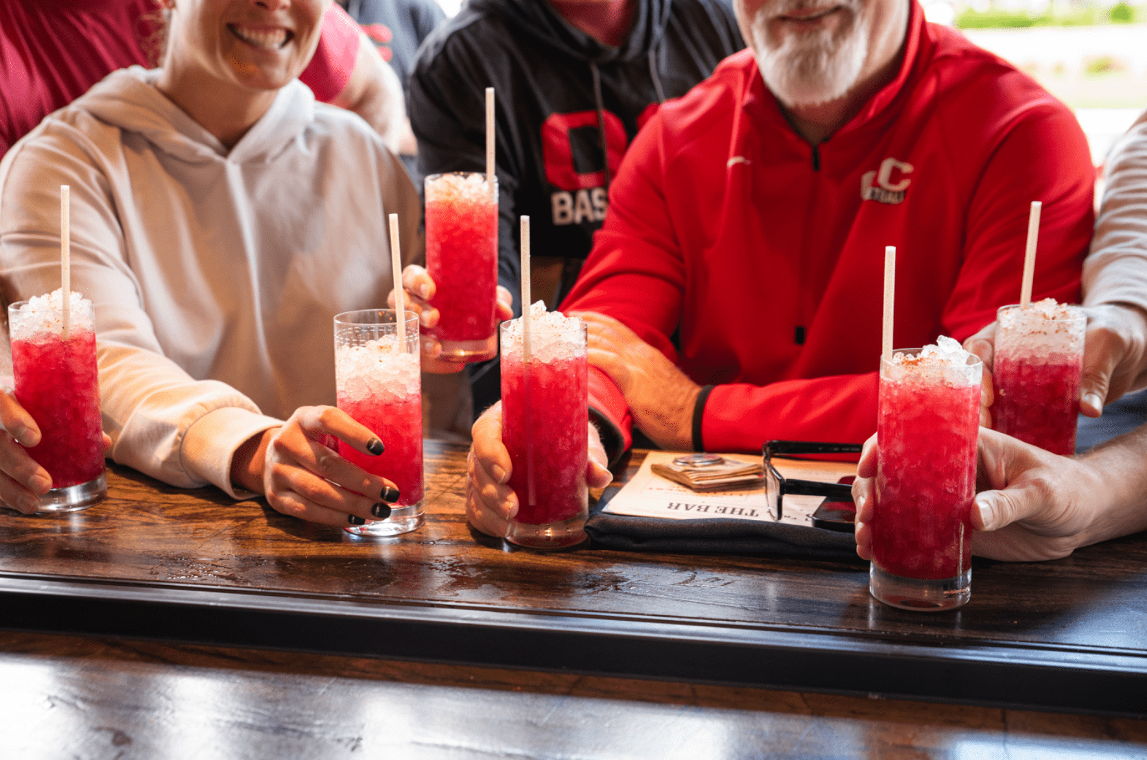 OSU fans with cocktails at Little West Tavern